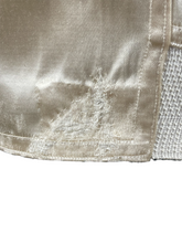 Load image into Gallery viewer, Original 1920's Flapper Cream Satin Binder Bra with Boning - True Vintage Underwear - Bust 34"