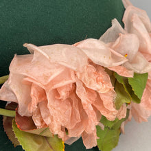 Load image into Gallery viewer, Original 1950's Forest Green Hat with Beautiful Pink Floral Trim - Jolly & Son Ltd Bath