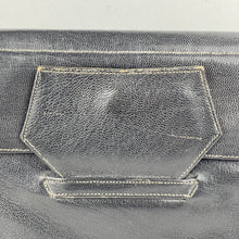 Load image into Gallery viewer, Original 1930's 1940's Black Leather Clutch Bag - Great Sized Piece