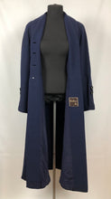 Load image into Gallery viewer, Late 1940s or Early 1950s Blue Self Striped Wool Fit and Flair Coat - Bust 36 38