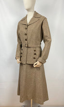 Load image into Gallery viewer, Reproduction Volup 1930s Brown Check Belted Walking Suit for a 44-36-46