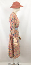 Load image into Gallery viewer, 1930s Rayon Floral Dress in Pastel Shades - Bust 36 38