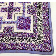 Load image into Gallery viewer, Original1940's Purple, Pink and Black Silk Crepe Hanky - FREE UK P&P