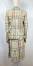 Load image into Gallery viewer, AS IS Original 1930s or 1940s Lightweight Wool Check Suit in Duck Egg, Mocha and Cream - Bust 34 35