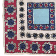 Load image into Gallery viewer, Original 1940's or 1950's Brightly Coloured Crepe Handkerchief - Pretty Little Hankie - Great Christmas Gift