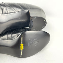Load image into Gallery viewer, Original 1940's Black Deadstock Clarks Empire Lace Up Shoes With Punch Detail - UK 8