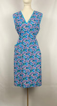 Load image into Gallery viewer, 1940s Floral Pansy and Berry Print Cotton Apron - Would Make A Great Summer Dress - Bust  38 40