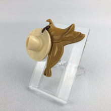 Load image into Gallery viewer, Vintage Plastic Cowboy Hat and Saddle Brooch
