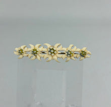 Load image into Gallery viewer, Vintage 1930s 1940s Carved Edelweiss Brooch with Five Carved Flowers