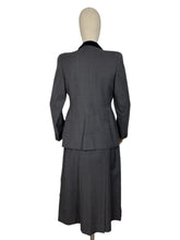 Load image into Gallery viewer, Original 1940's Charcoal Grey Single Breasted Wool Suit by CF Hoggett & Son - Bust 36