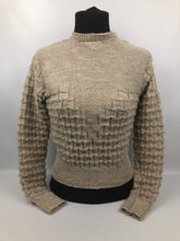 Load image into Gallery viewer, Reproduction 1930s Hand Knitted Jumper in Oatmeal - B34 36