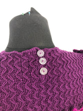Load image into Gallery viewer, 1940s Reproduction Long Sleeved Jumper in Dark Plum and Magenta - Bust 33 34