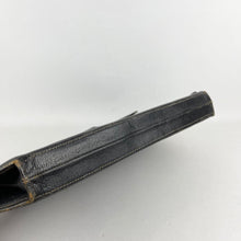Load image into Gallery viewer, Original 1930's 1940's Black Leather Clutch Bag - Great Sized Piece