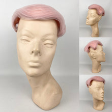 Load image into Gallery viewer, Original 1950's Pastel Pink Nylon Hat - Classic Shape *