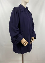 Load image into Gallery viewer, Original 1940s Navy Blue Swing Jacket - Bust 38 40 42