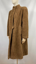 Load image into Gallery viewer, Original 1940s Faux Fur Teddy Bear Coat - Bust 36 37 38