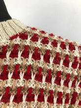 Load image into Gallery viewer, Reproduction 1940s Waffle Stripe Jumper Knitted from a Wartime Pattern - B38 40 42
