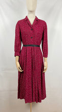 Load image into Gallery viewer, Original Red, Black and White Dress from the Late 1940s or Early 1950s - Bust 34 35