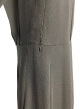 Load image into Gallery viewer, Original 1940's Black Crepe Balloon Sleeved Evening Gown - Bust 35 36