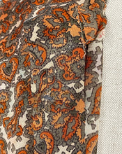 Load image into Gallery viewer, Original 1950's Artificial Silk Blouse in Autumnal Print - Button Back with Bow Detail - Bust 40