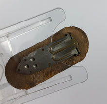 Load image into Gallery viewer, 1930s 1940s Red, Brown and Mustard Wooden Dress Clip