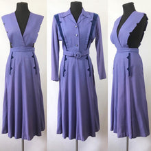 Load image into Gallery viewer, Incredible Original 1940s CC41 Suit by Brookmar - Dress and Jacket Set With Pockets!- B34