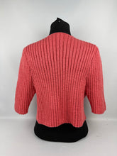 Load image into Gallery viewer, 1940s Reproduction Hand Knitted Bolero in Salmon Pink - Bust 36 38 40 42 44