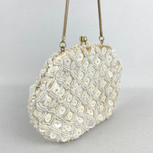 Load image into Gallery viewer, Vintage Iridescent Pastel Sequin Evening Bag with Glass Seed Beads - Made in Hong Kong