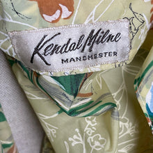 Load image into Gallery viewer, Absolutely Stunning Original 1950's Kendal Milne Yellow Robe with Floral Print - Bust 38