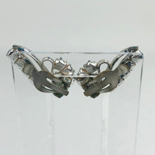 Load image into Gallery viewer, Vintage Green and Clear Paste Clip On Earrings