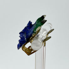 Load image into Gallery viewer, Vintage 1940's or 1950's Gentian Violet Clip on Earrings in Deep Blue