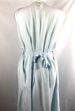 Load image into Gallery viewer, 1940s 1950s Ice Blue Rayon and Lace Nightdress with Bows - B36
