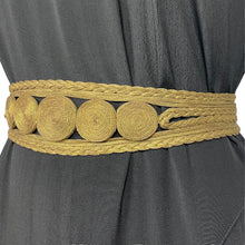Load image into Gallery viewer, Exceptionally Beautiful Original 1930's Gold Lame Belt - Plaited with Swirls - Waist 29 30