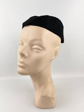Load image into Gallery viewer, Original 1930s Seamed Grosgrain Evening Hat - Really Neat Little Piece