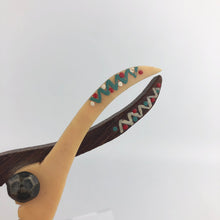 Load image into Gallery viewer, 1930s 1940s Early Plastic and Wood Nutcracker Brooch with Painted Detail