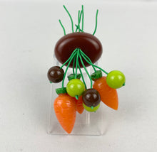 Load image into Gallery viewer, Fabulous Luxulite Carrot Brooch in Autumnal Brown, Green and Orange