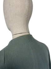 Load image into Gallery viewer, Absolutely Beautiful Original  Green 1950's Coat with Huge Faux Fur Cuffs - Bust 42 44 46