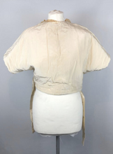 Load image into Gallery viewer, 1950s Cream Satin Quilted Bed Jacket by Harrods - B36