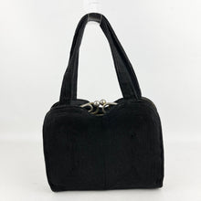 Load image into Gallery viewer, Original 1940's Black Fabric Corde Style Bag - Neat Little Bag