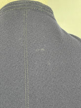 Load image into Gallery viewer, Original Late 1930s Midnight Blue Evening Coat with Embroidered Detail and Double Button Collar - Bust 34 35