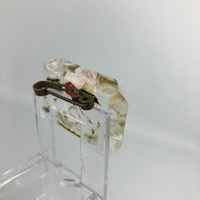 Load image into Gallery viewer, Original 1940s 1950s Reverse Carved Lucite Brooch with Flowers and a Swan