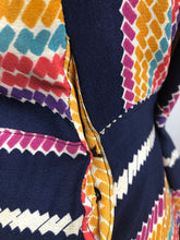 Load image into Gallery viewer, Amazing 1940s CC41 Striped Crepe Dress - B34