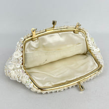 Load image into Gallery viewer, Vintage Iridescent Pastel Sequin Evening Bag with Glass Seed Beads - Made in Hong Kong