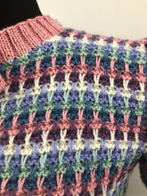 Load image into Gallery viewer, Reproduction 1940s Waffle Stripe Jumper Knitted from a Wartime Pattern - B38 40 42