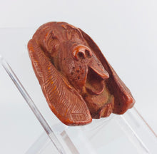 Load image into Gallery viewer, 1940s Carved Basset Hound Dog Brooch - Signed