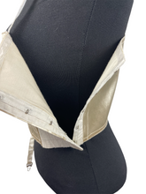 Load image into Gallery viewer, Original 1920's Flapper Cream Satin Binder Bra with Boning - True Vintage Underwear - Bust 34"