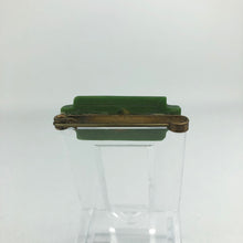Load image into Gallery viewer, Original 1940s Green Early Plastic Bar Brooch