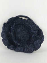 Load image into Gallery viewer, Original 1950s Navy Blue Lacquered Raffia Hat