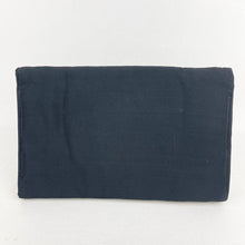 Load image into Gallery viewer, Original 1940's or 1950's Black Fabric Clutch Bag with Embroidered Roses and Flowers