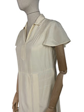 Load image into Gallery viewer, Original 1930's Cream Silk Dress with Mother-of-Pearl Buttons - Bust 32 34 *